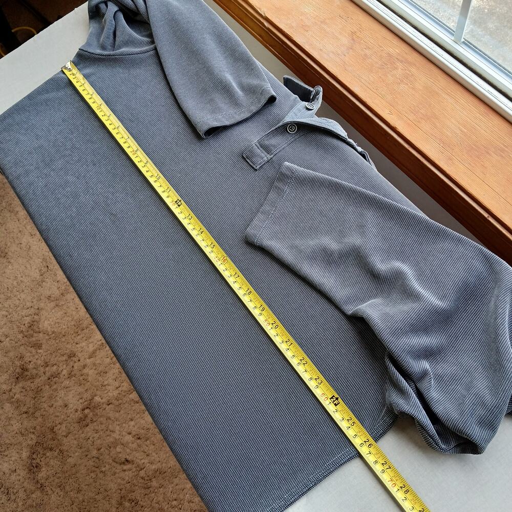 Tommy Bahama Paradiso Cove Long-Sleeve Polo XXL Big &Tall tencel blend dark grey - Picture 11 of 15